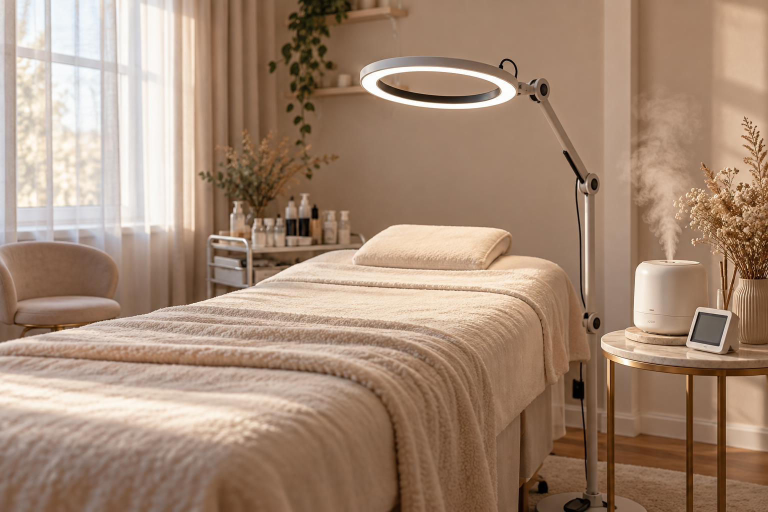 Wimpernstudio mit Luftbefeuchter