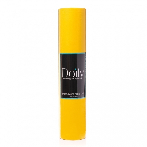 Простыни Doily® 0,6х100м из спанбонда (1 рул). Желтые