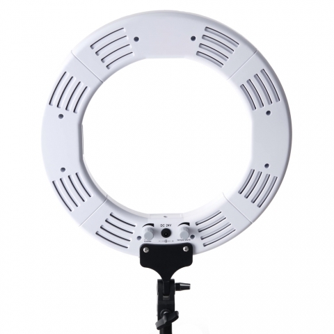 Lampa pierścieniowa LED 48 cm 80W, biała