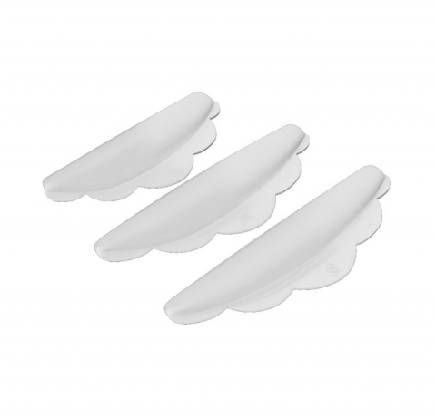 Set of silicone rollers for eyelash lifting and lamination (S, M, M1, M2, L) 5 pairs, transparent