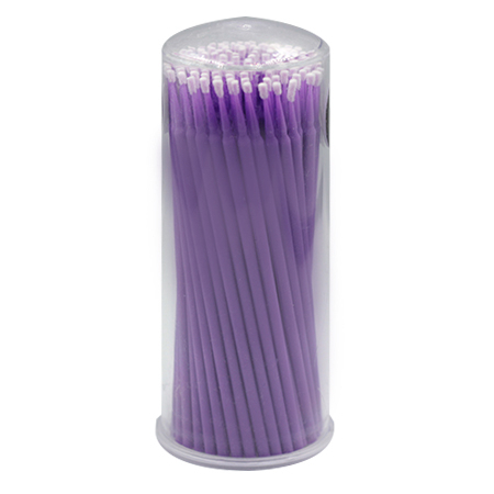 Micro brush applicators in tube (100 pcs.), violet