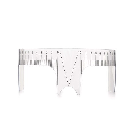 Eyebrow symmetry ruler with marked centre