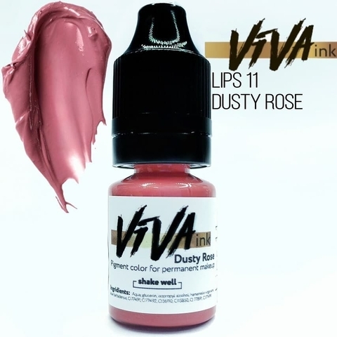 Permanent make-up pigment Viva Lips 11 Dusty Rose, 6 ml