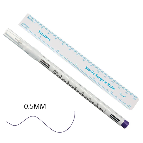 Tondaus sterile surgical marker 0.5 mm difficult to remove, violet