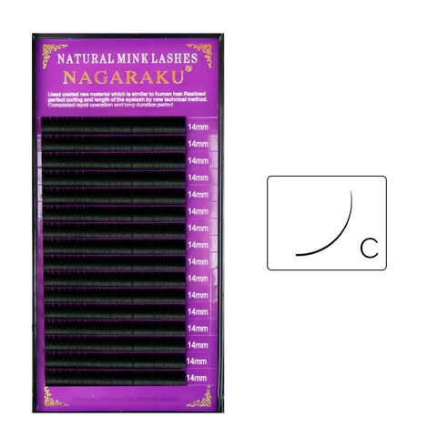 Nagaraku eyelashes C, 0.1, 15