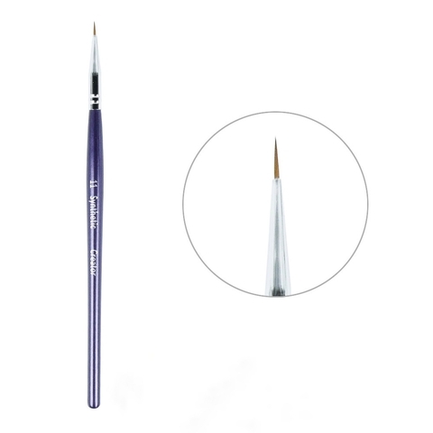 Пензлик для брів Creator Synthetic №11 тонкий, фіолетова ручка