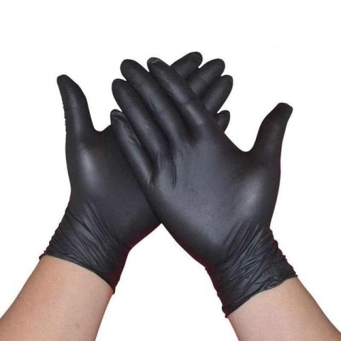 Перчатки нитрил MIX неприпудренные L, 100 шт / уп. черные