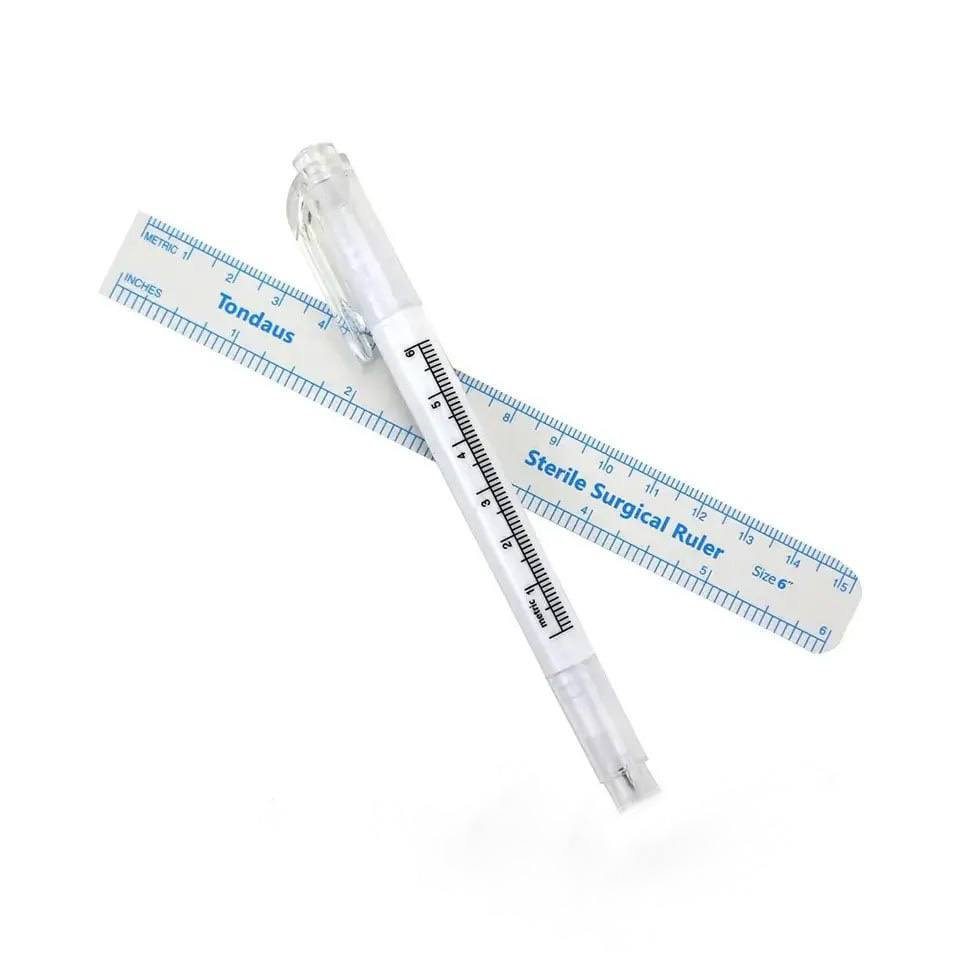 Marker hirurgiczny sterylny Tondaus dwustronny 0,5 mm + 1,0 mm, biały