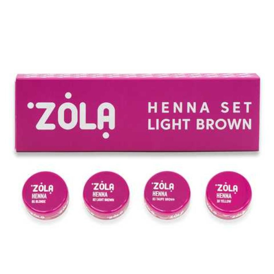 Zola Henna Set 2.5 g*4 pcs, light brown