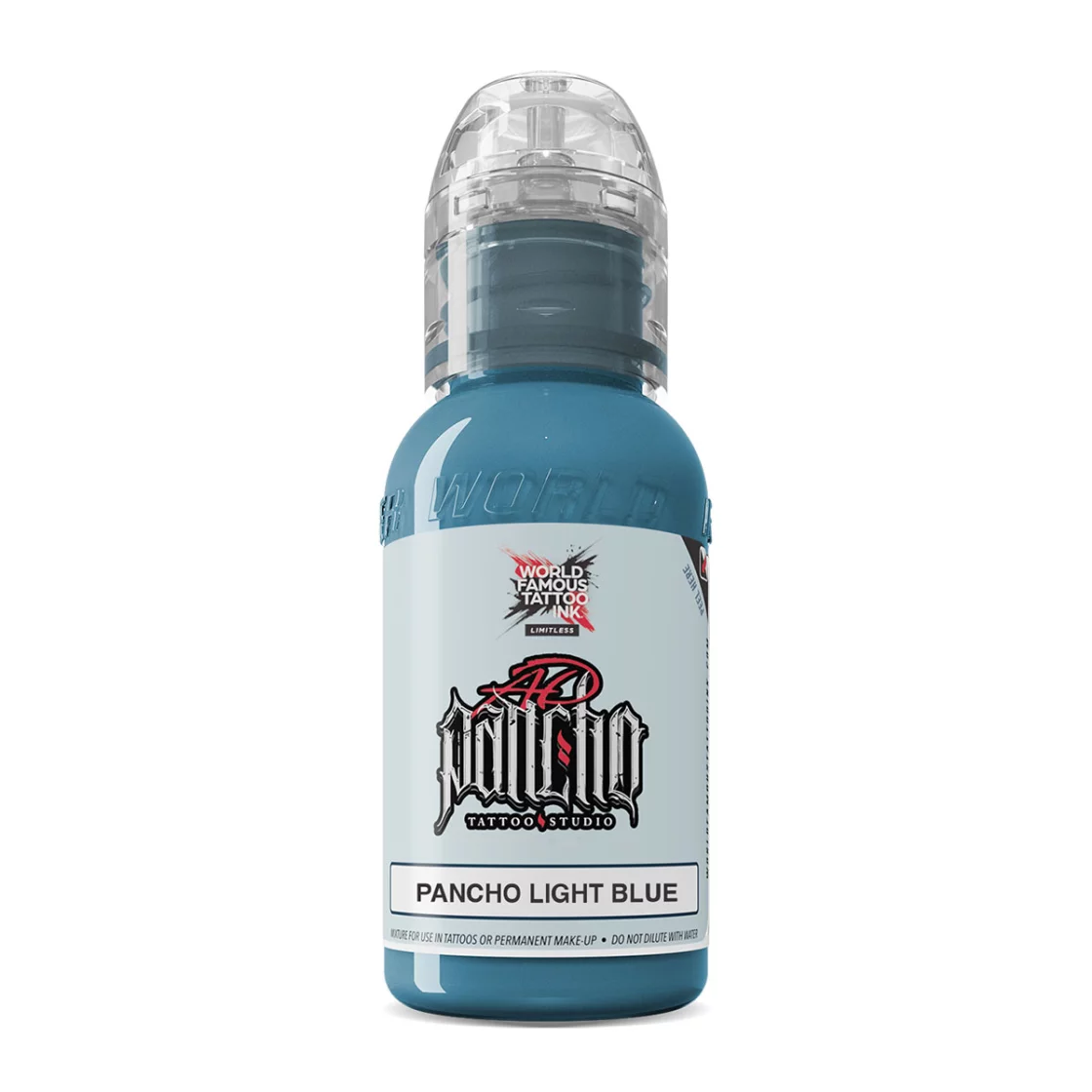 Tatuiruočių tušas World Famous A.D. Pancho Light Blue, 30 ml