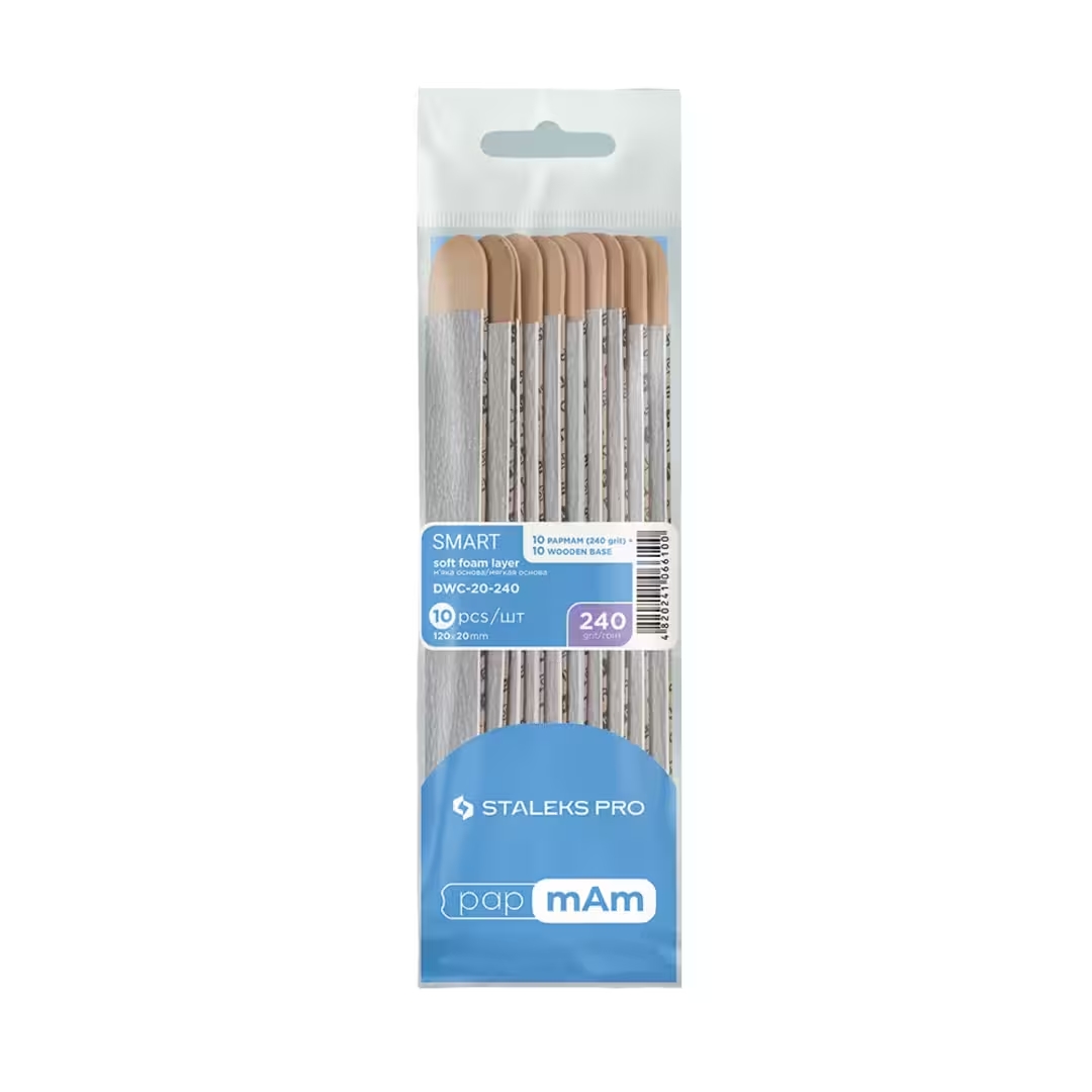 Replacement pads (soft base) for STALEX SMART 20 240 grit straight file (wood base) (10 pcs/pack)