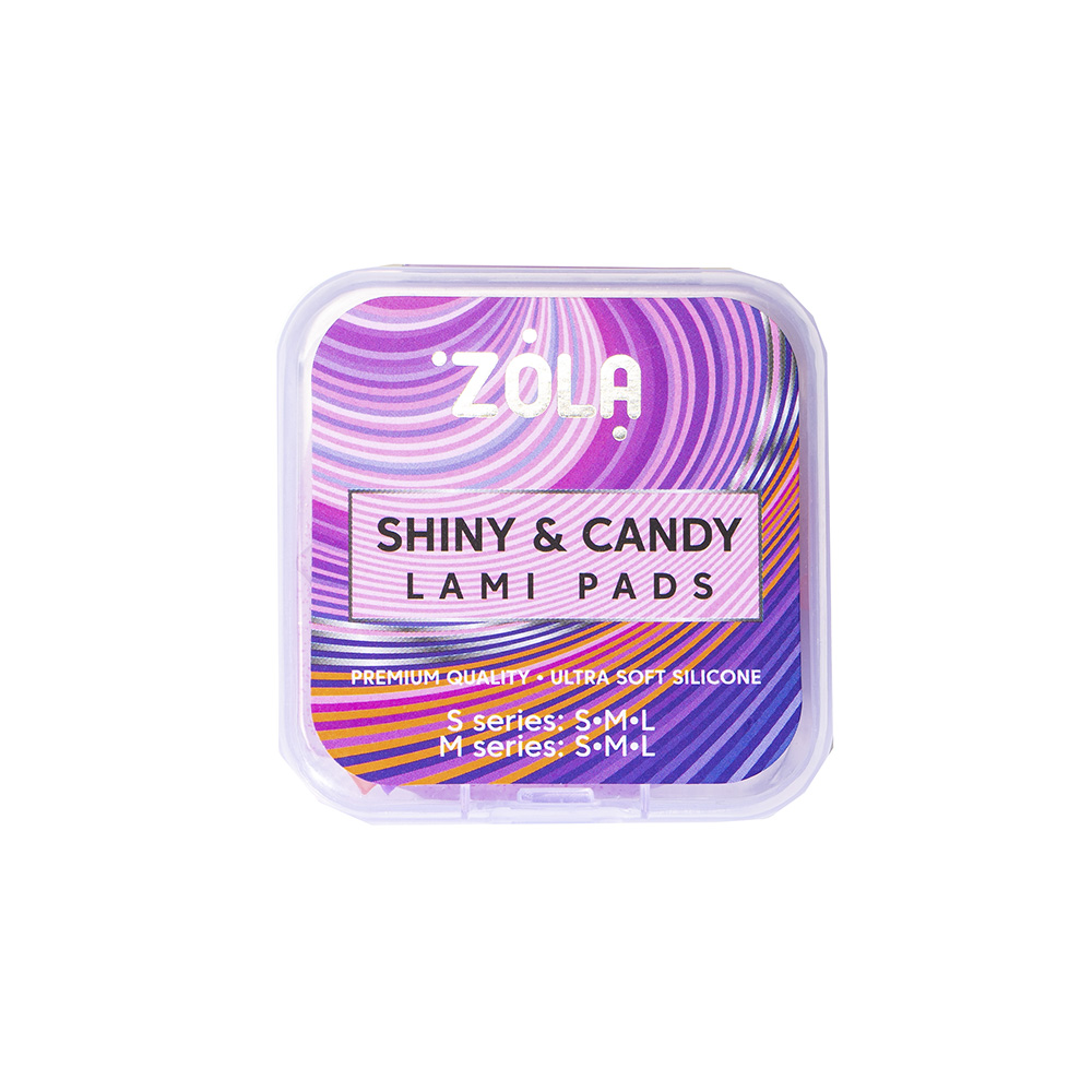 Silikoninių volelių rinkinys Zola Shiny &amp; Candy Lami Pads (S serija -S, M, L, M serija -S, M, L)