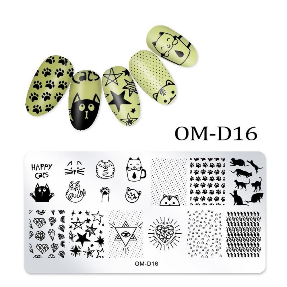 Metal stamping template D-16