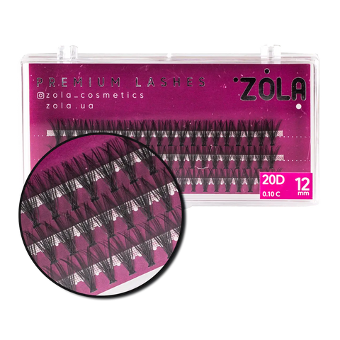 Zola eyelashes 20D, 12 mm