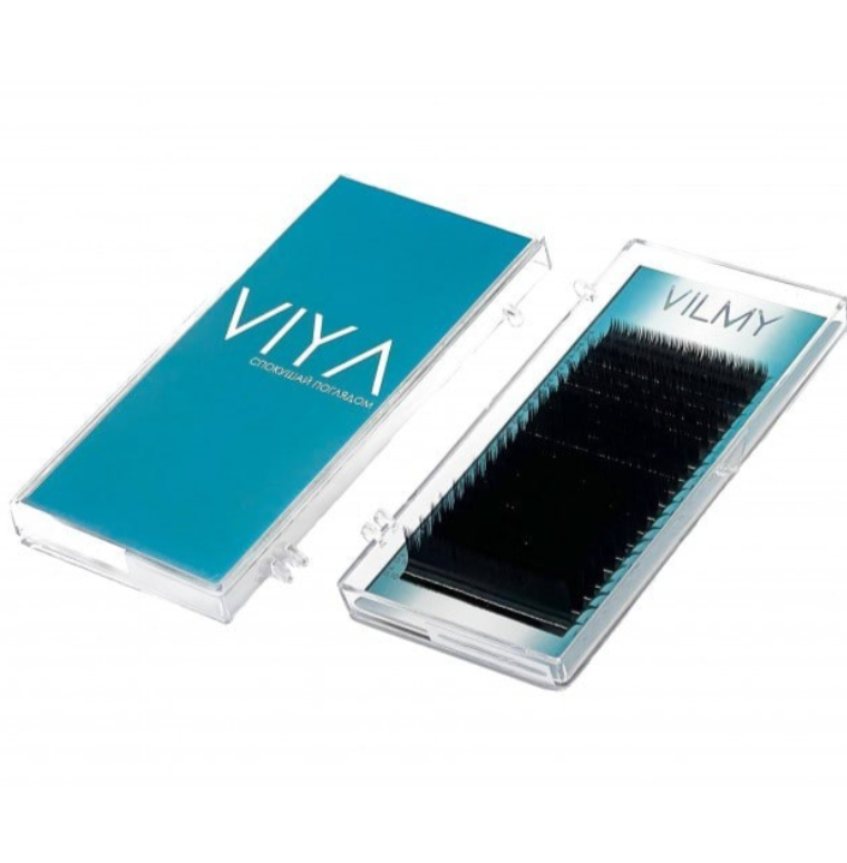 Vilmy Viya schwarze Wimpern 20 Streifen Mix C, 0.10, 6-10 mm