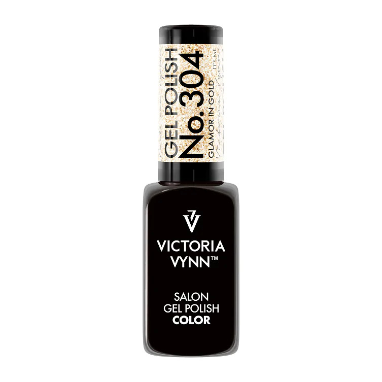 Victoria Vynn hibrīda laka 304 Glamour zelta krāsā, 8 ml