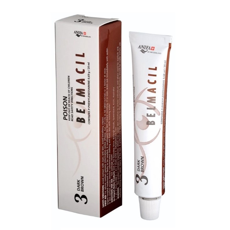 Belmacil eyebrow and eyelash dye no. 3 dark brown, 20 ml