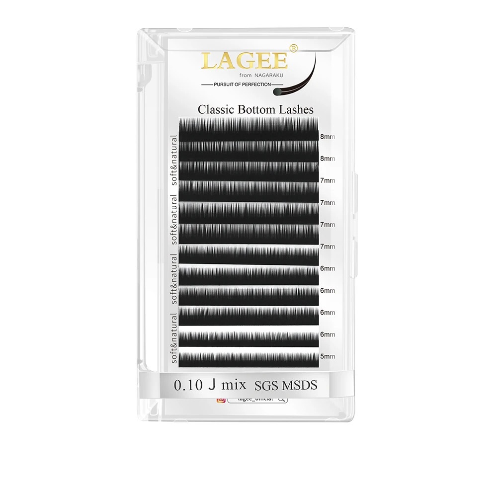 Nagaraku LAGEE black classic 12 mm strips Mix С, 0.07, 7-15 mm