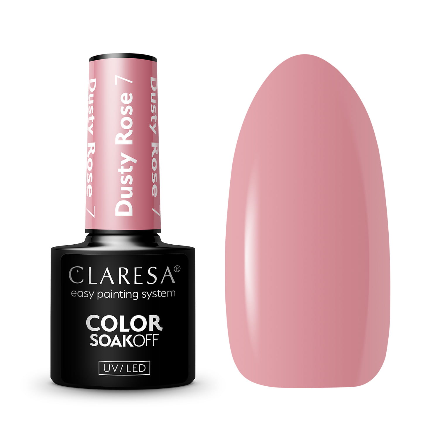 Claresa Dusty Rose Hybrid Varnish No. 7, 5 g