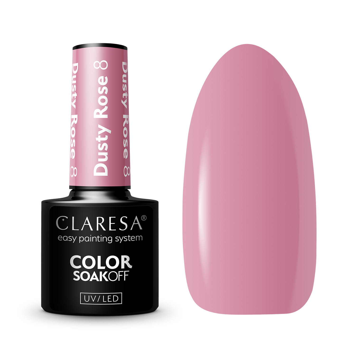 Claresa Dusty Rose hübriidlakk nr 8, 5 g