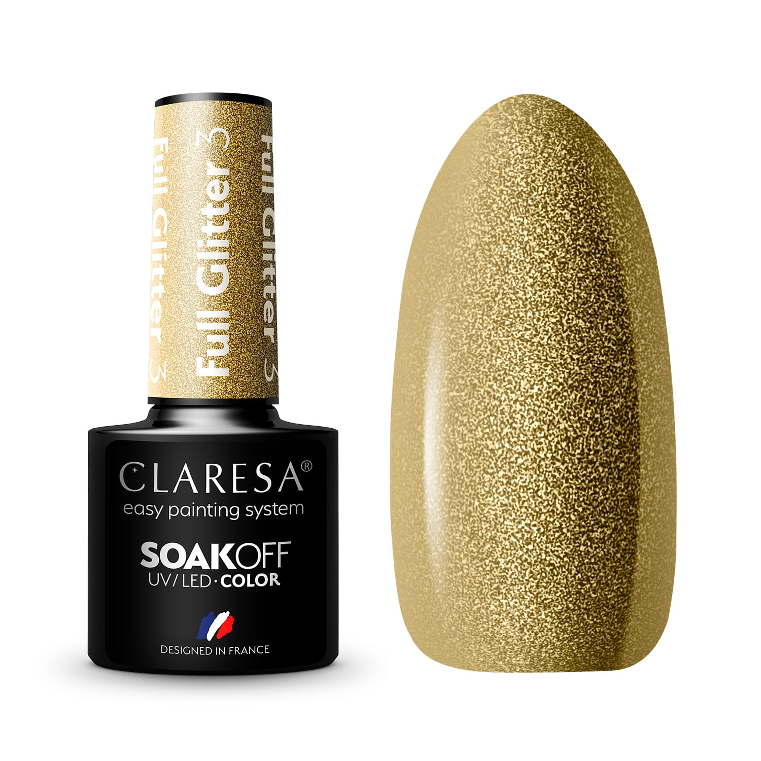 Claresa Full Glitter Hybrid Varnish No. 3, 5 g