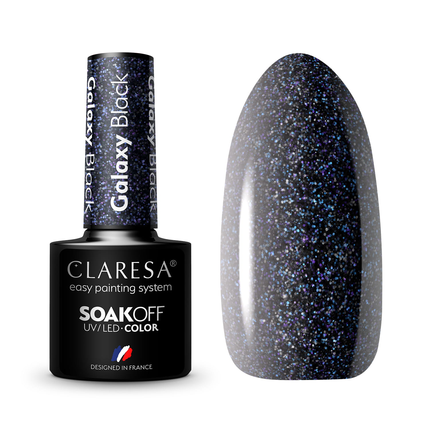 Claresa Galaxy Black hibridinis lakas, 5 g