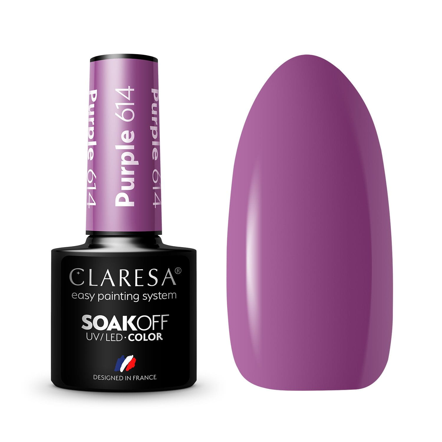 Гибридный лак Claresa Purple № 614, 5 г