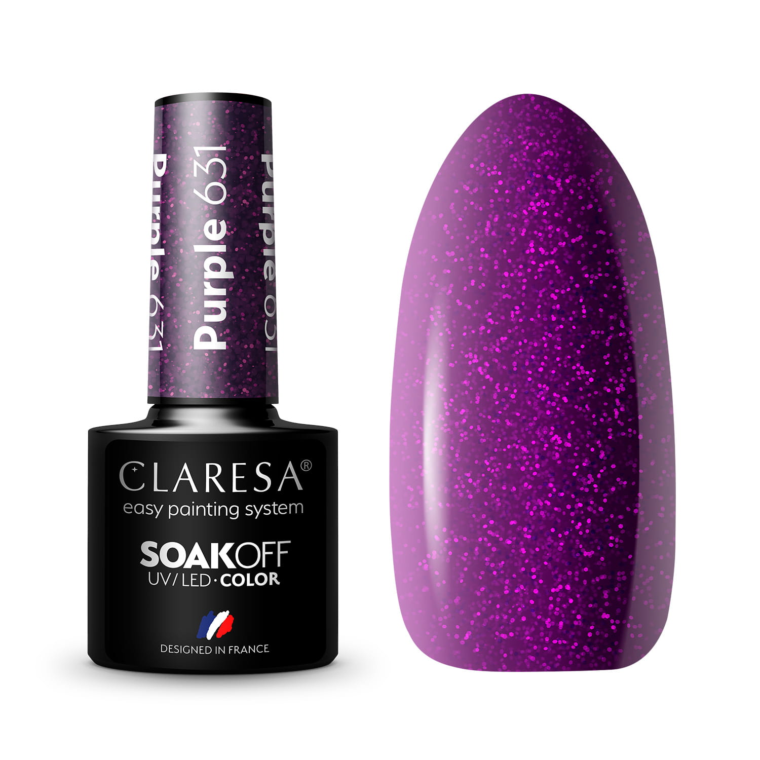 Гель-лак Claresa Purple №631, 5 г