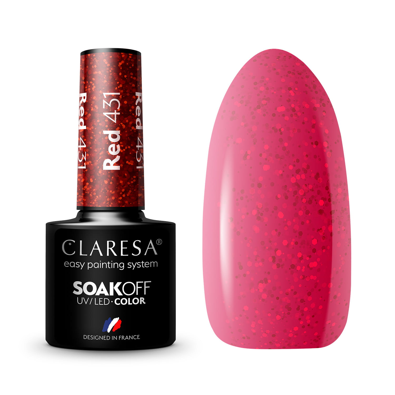 Claresa Red Hybrid Varnish No. 431, 5 g