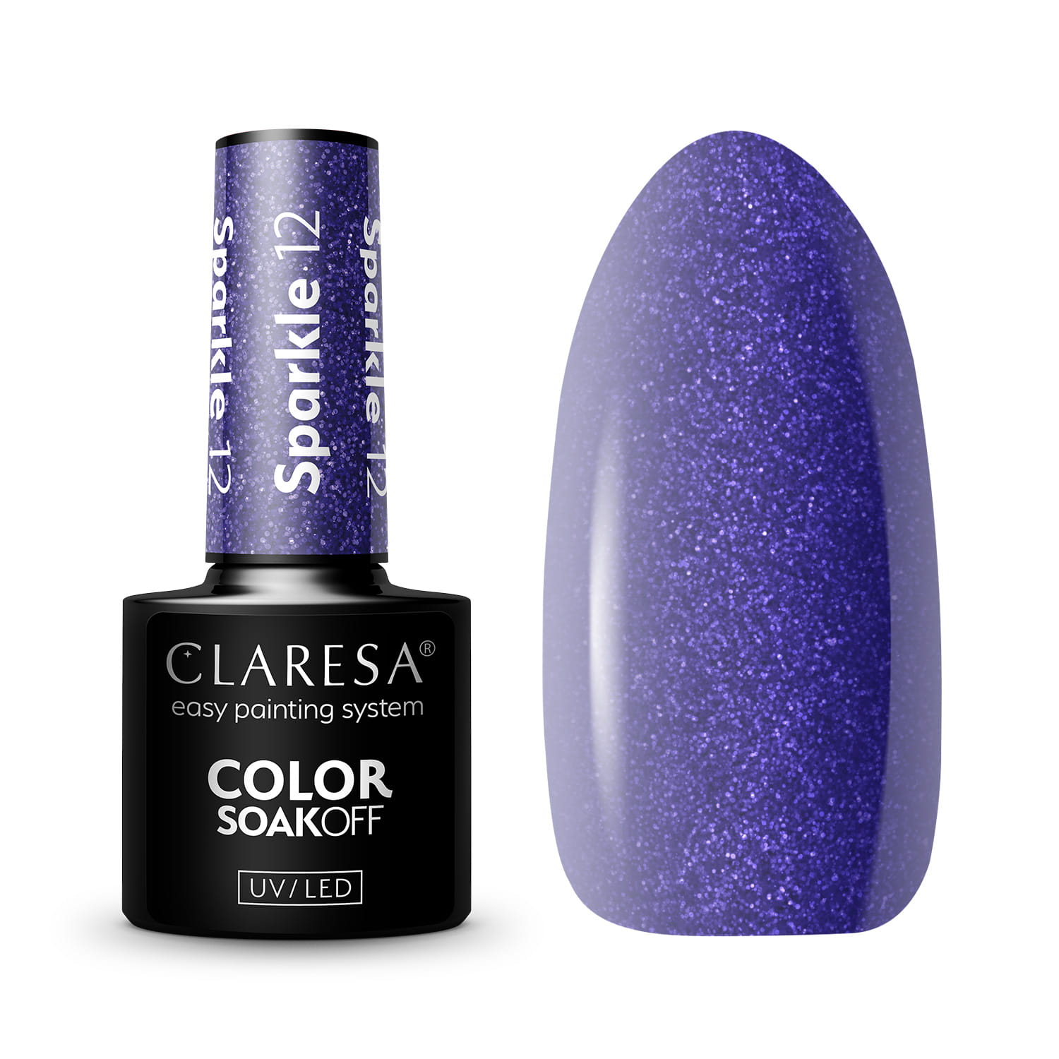 Claresa Sparkle hübriidlakk nr 12, 5 g