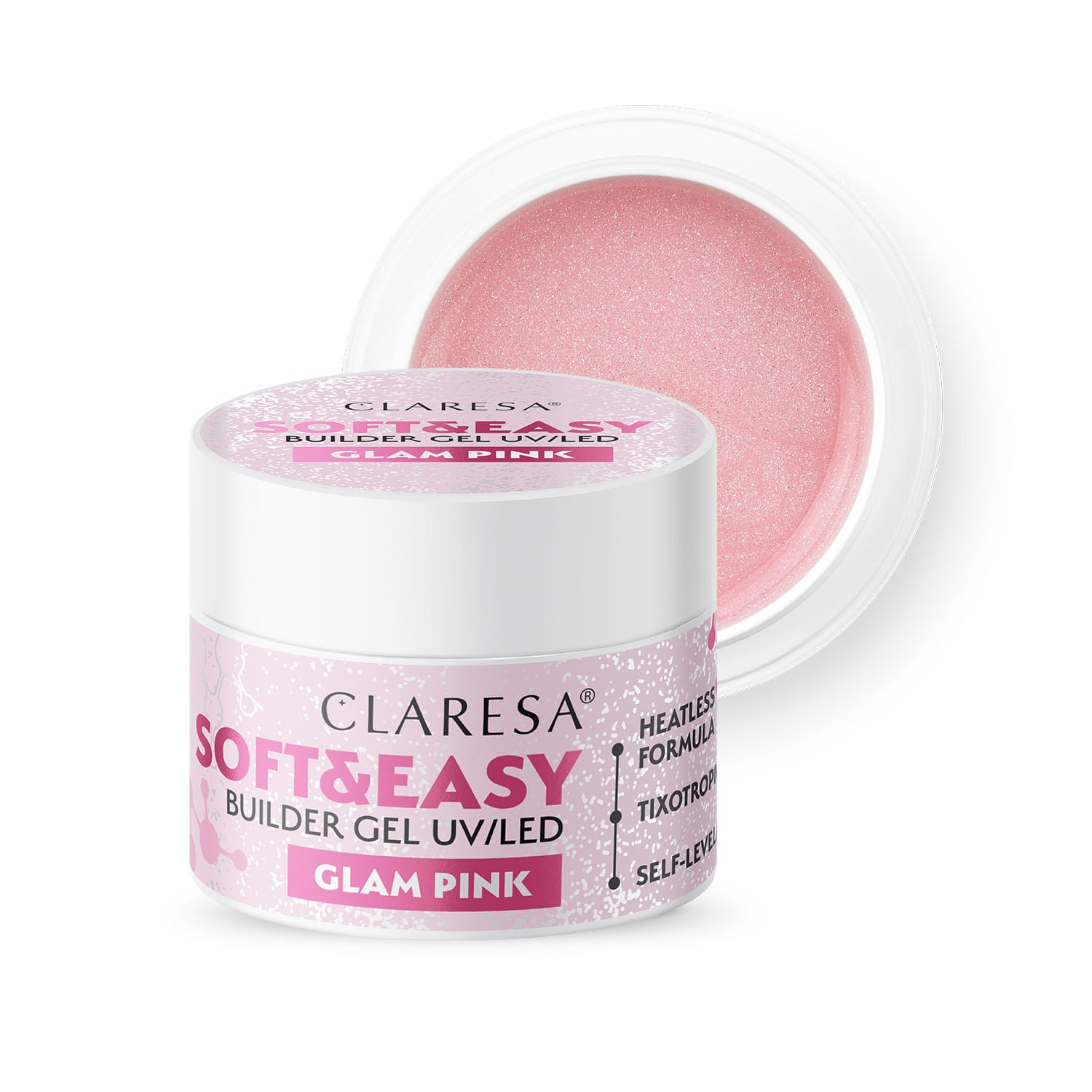 Claresa Soft&amp;amp;Easy Glam Pink veidošanas želeja, 12 g