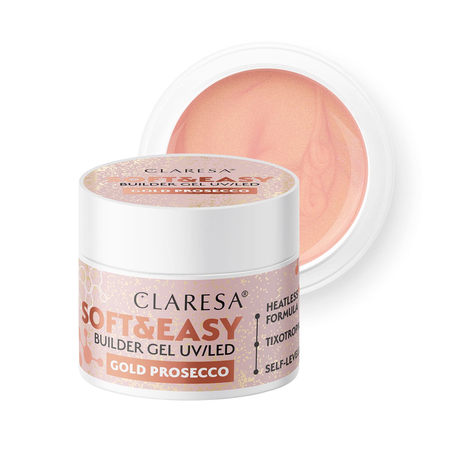 Claresa Soft&amp;Easy Gold Prosecco Builder Gel, 90 g