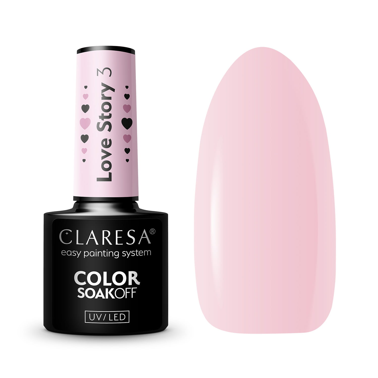 Claresa Love Story hybrid varnish No. 3, 5 g