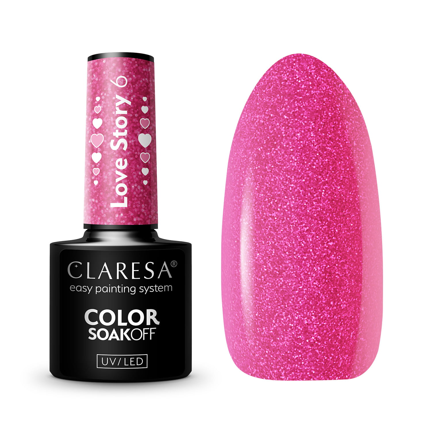 Claresa Love Story hybrid varnish No. 6, 5 g