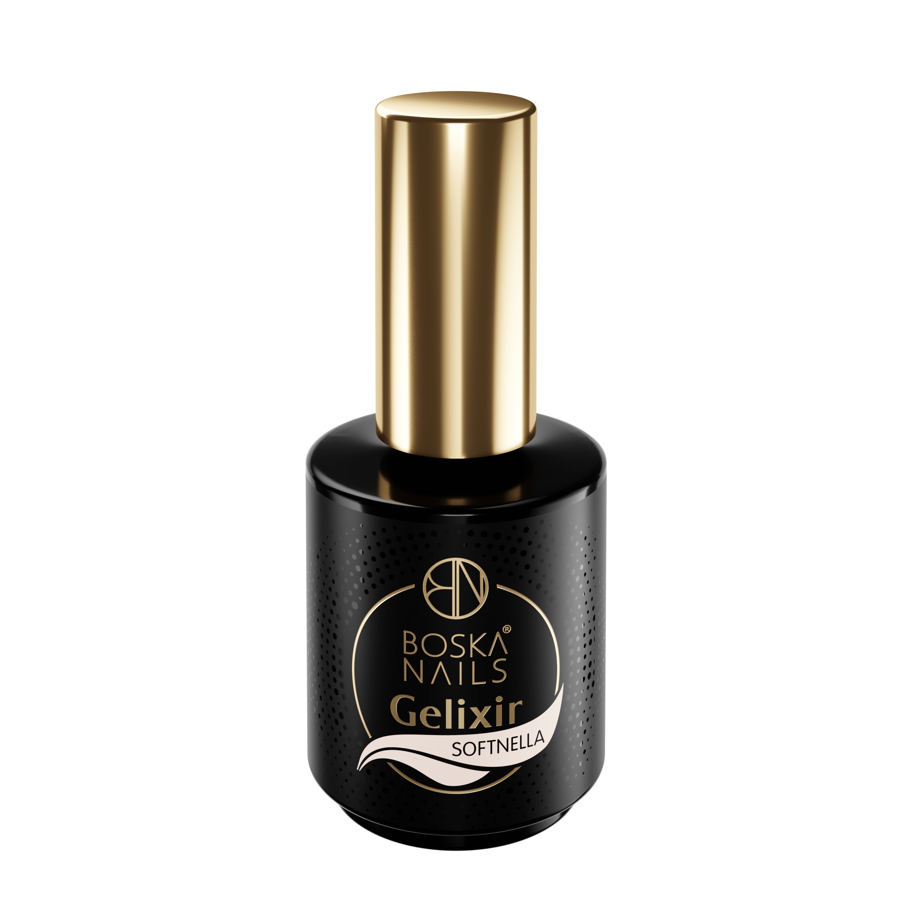 Divine Nails Gelixir Gel in Flasche Softnella Pinsel Gel, 15 ml