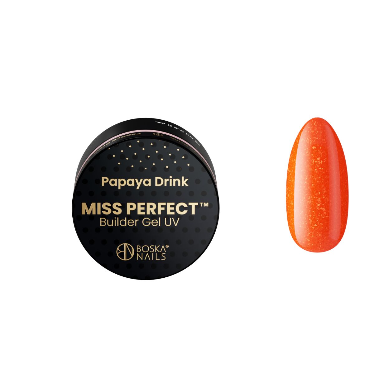 Boska Nails Miss Perfect Papaya dzērienu veidojošais gels, 50 ml