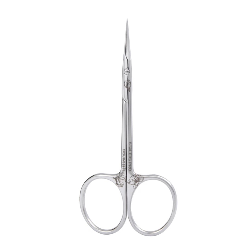 Professional scissors with cuticle hook Staleks EXCLUSIVE 21 TYPE 1 (magnolia)