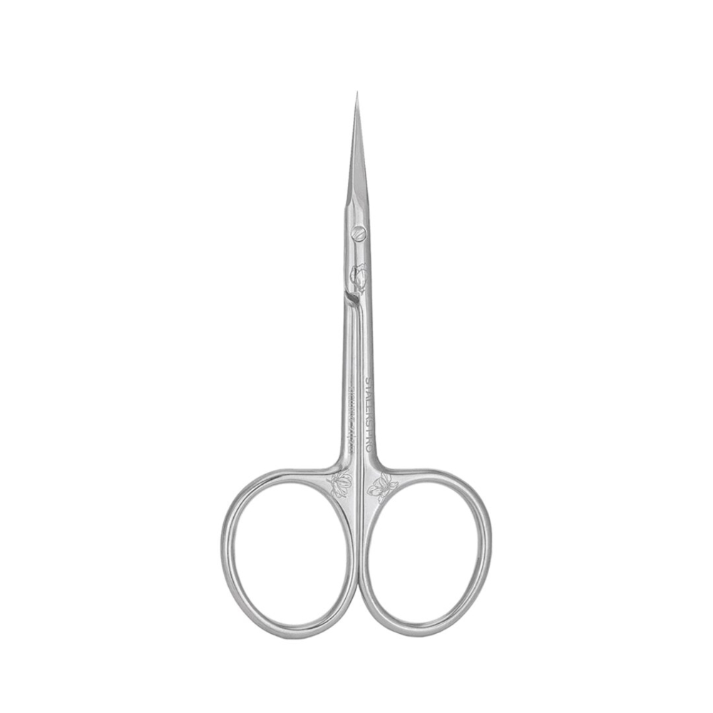 Professional scissors with a hook for cuticles Staleks EXCLUSIVE 21 TYPE 2 (magnolia)