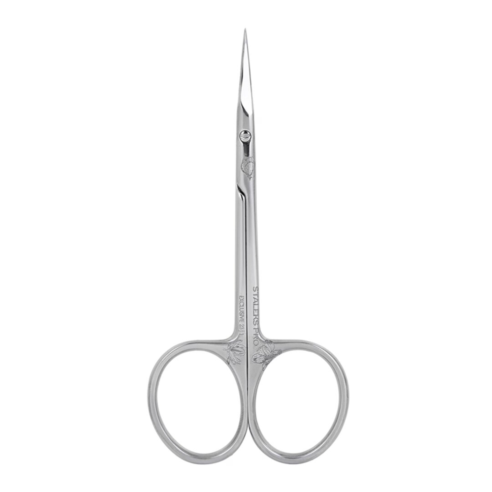 Professional scissors with a hook for cuticles Staleks EXCLUSIVE 23 TYPE 1 (magnolia)