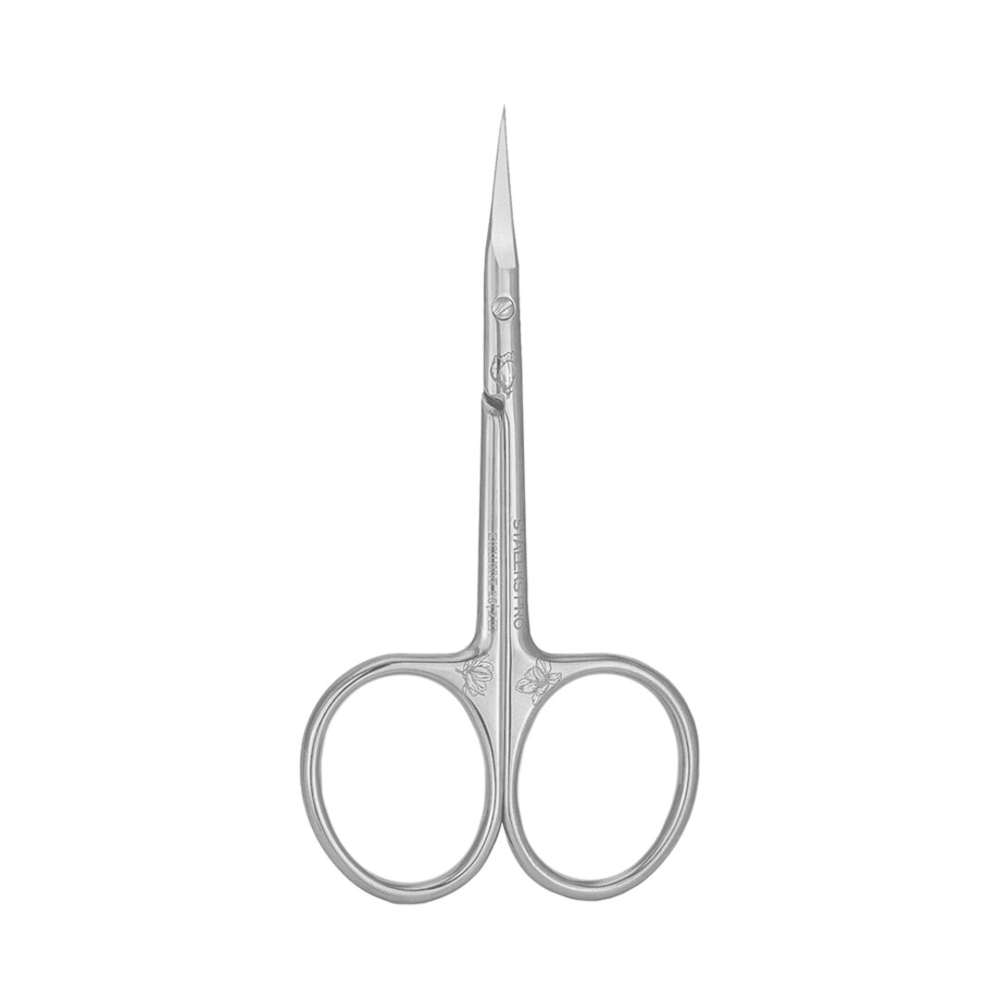 Professional scissors with a hook for cuticles Staleks EXCLUSIVE 23 TYPE 2 (magnolia)