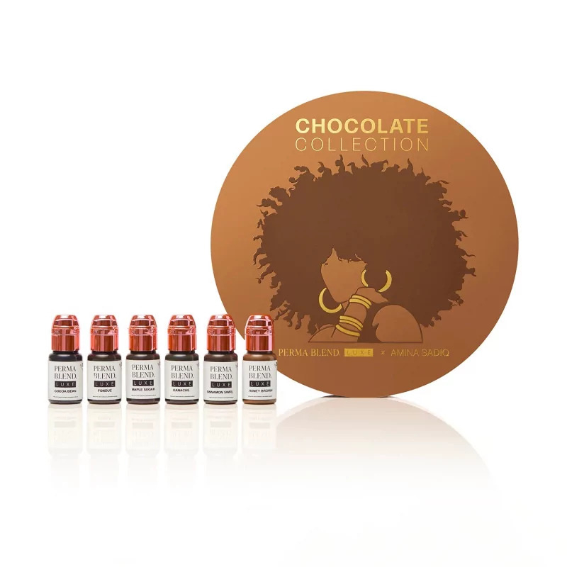 Zestaw pigmentów Perma Blend Luxe The Chocolate Collection do makijażu permanentnego, 6*15 ml