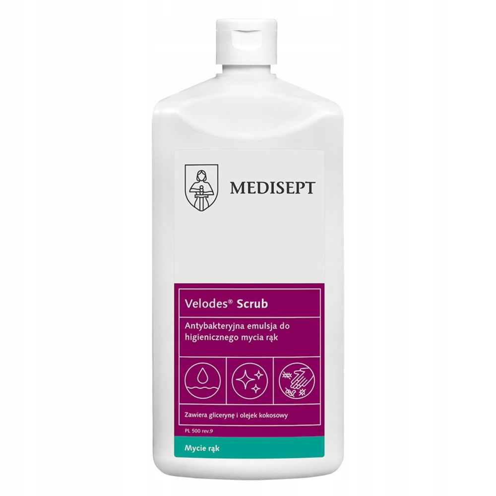 Antibakterielle Emulsion zum hygienischen Händewaschen Medisept Velodes Scrub, 500 ml