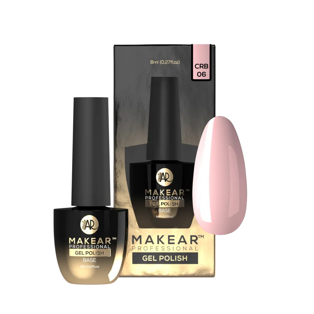 Makear Color Rubber Base Peach Color Base, 8 ml