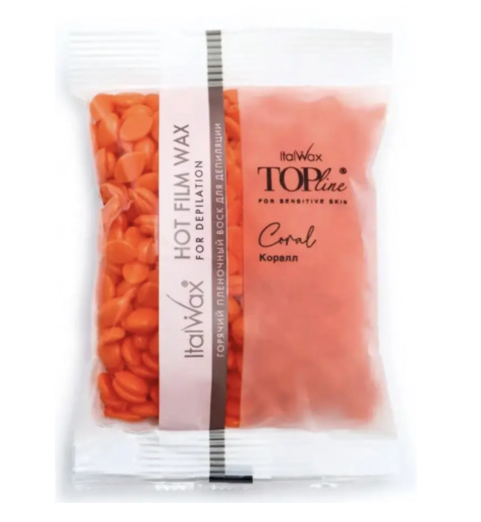 Wosk twardy ItalWax Top Formula do depilacji w granulkach 100 g, coral