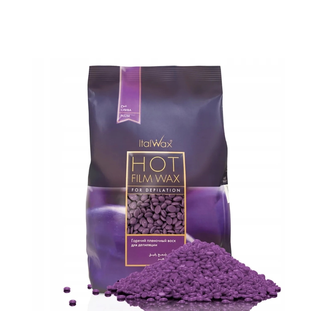 ItalWax Film Wax for depilation in pellets 500 g, plum