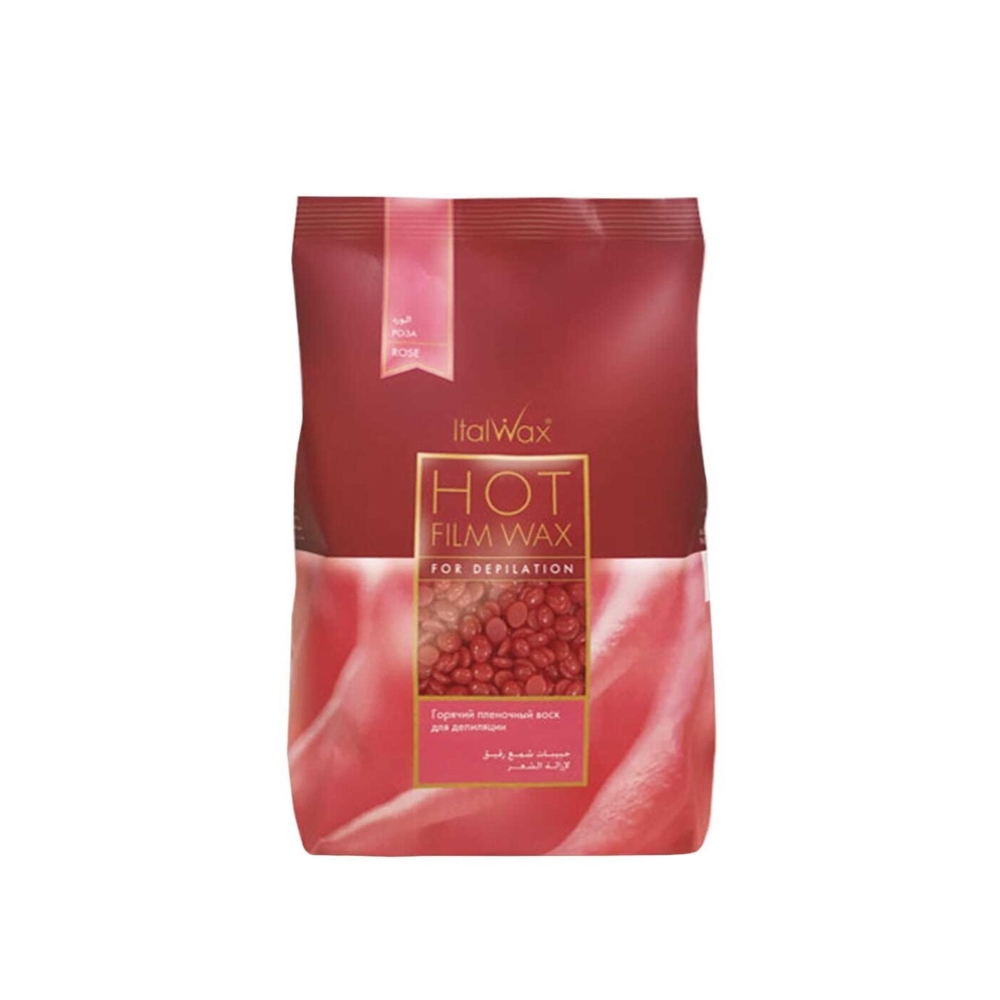 ItalWax Film Wachs für Enthaarung in Granulat 100 g, Rose (Rose)