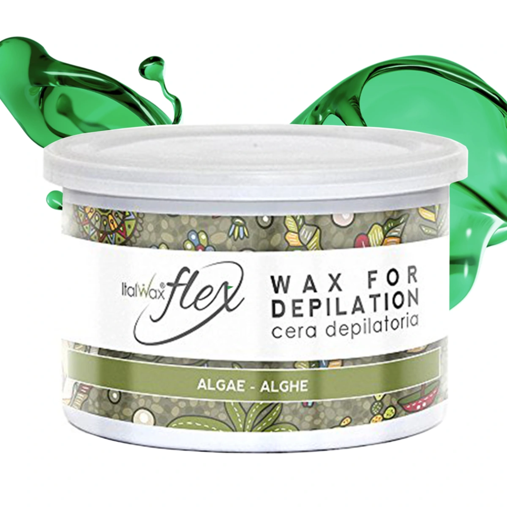 Wosk ItalWax Flex do depilacji w puszce 400 ml, algae