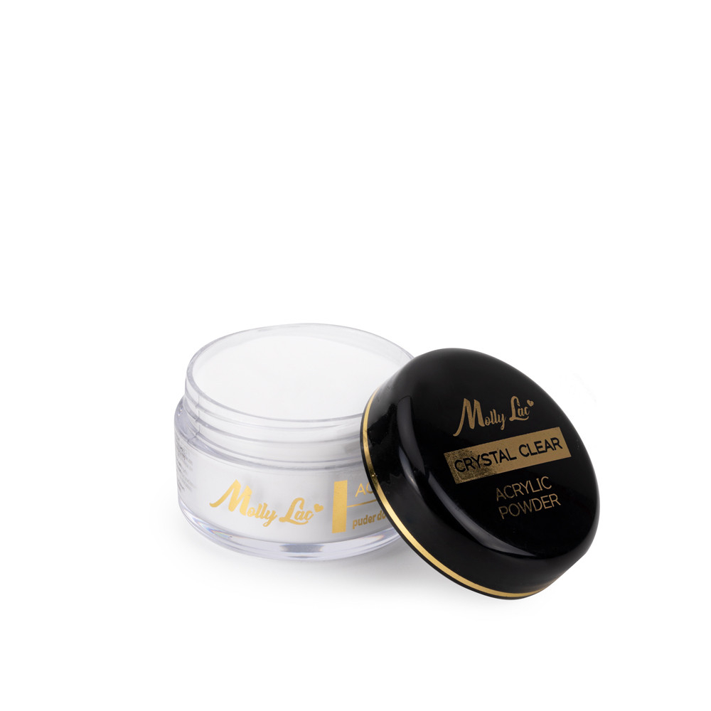 Puder akrylowy do paznokci MollyLac Acrylic Powder Crystal Clear, 15 g