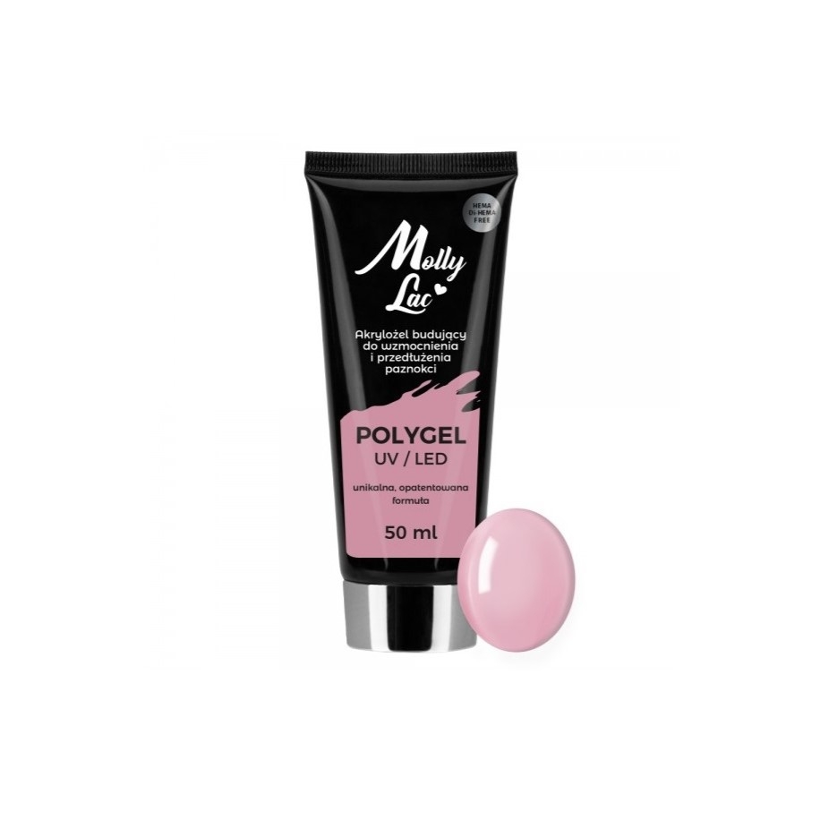 Акригель MollyLac French Pink Hema/di-Hema free №06, 30 мл