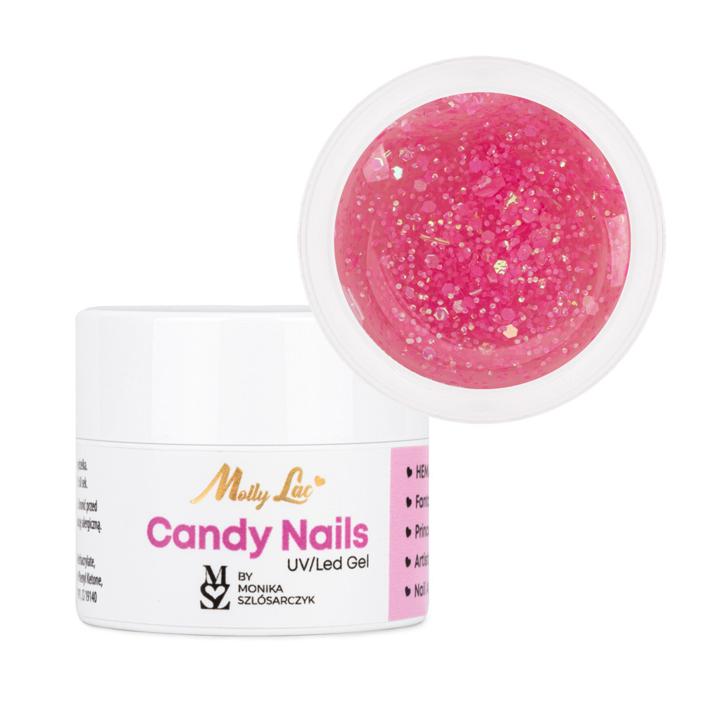 Гель декоративний MollyLac by Monika Szlósarczyk Light Candy Pink, 5 г